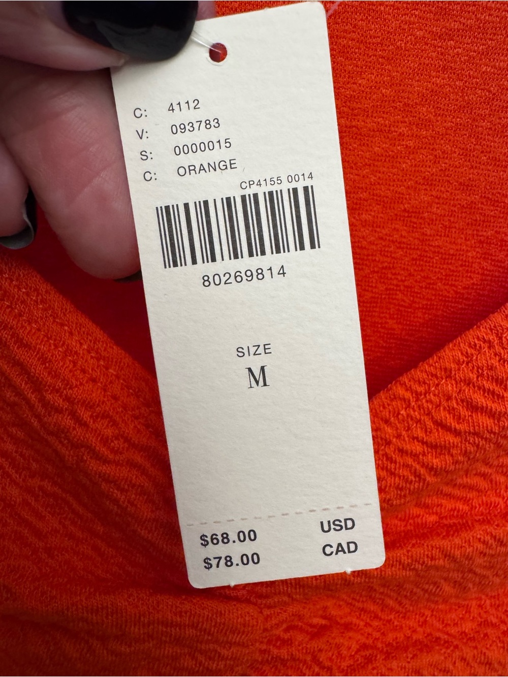 Anthropologie Maeve Sweetheart Textured Top NWT Medium Orange - Picture 3 of 4